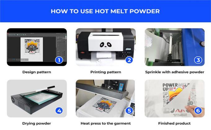 پودر DTF چسبنده 1 کیلوگرم پودر ذوب داغ سفید برای دستگاه لرزش DTF 1