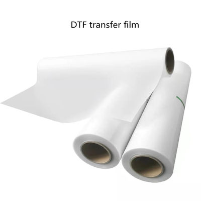 فیلم چاپی DTF 42cm*100M رنگ روشن Matte White چاپی رنگ برای پوشاک