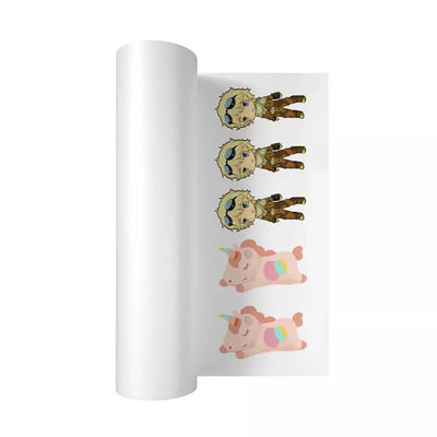 50000 رول در هفته مواد چاپی DTF 80gsm فیلم ضد پیچ در رنگ سفید / شفاف