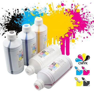 CMYKW 5 رنگ آب مبتنی بر DTF جوهر رنگدانه ای 1000ML برای XP600 I1600 I3200 چاپگر