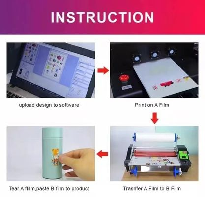 UV DTF Film Cup Wraps Transfer AB Film UVDTF Sticker Printer UV DTF Film برای کیف تلفن بطری فنجان