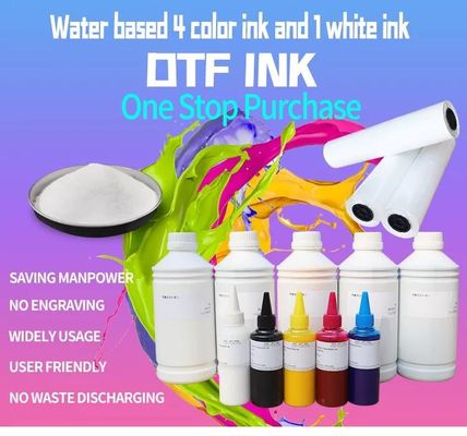 رنگارنگ مستقیم به فیلم جوهر DTF 1 لیتر CMYK جوهر چاپ سفید DTF 1000ml