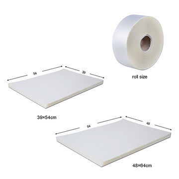فیلمی چاپی غیر چسبناک آفست 50*70cm 75mic شفاف
