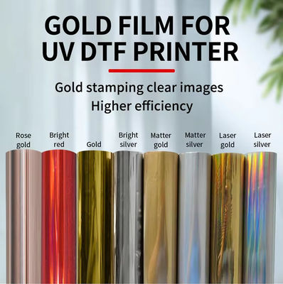 30 سانتی متر UV DTF چاپ گرم ورق فیلم هولوگرافیک فیلم انتقال حرارتی HTV طلا نقره برای سطح سخت
