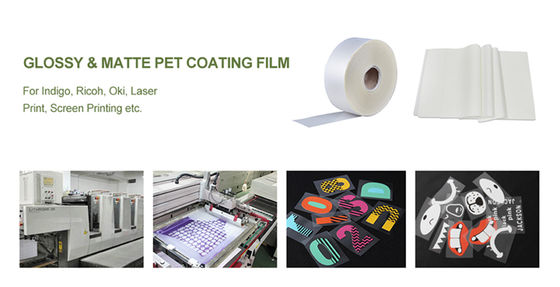 48*64 سانتی متری رنگ رنگی مبتنی بر آب PET Offset Printing Film مقاومت شیمیایی 75mic PET release film