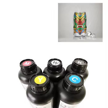 جوهر UV CMYK+V برای Epson dx7/dx5/dx4 پرینتر سر 1L استفاده برای فون کیس چرم