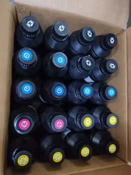 جوهر UV CMYK+V برای Epson dx7/dx5/dx4 پرینتر سر 1L استفاده برای فون کیس چرم