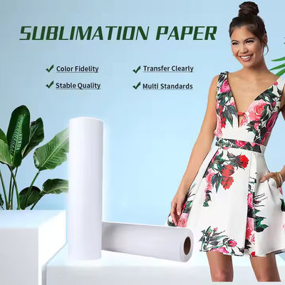 A4 اندازه کاغذ Sublimation برای پوشاک سفید 100gsm کاغذ انتقال در رول برای چاپ sublimation