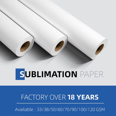 آسان 33g Polyester دوامدار Sublimation انتقال کاغذ رول نساجی انتقال گرما چاپ دیجیتال