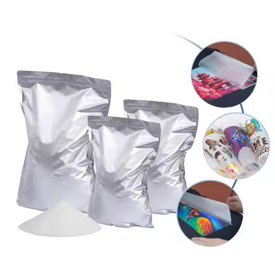 رنگ سفید انتقال گرما Tpu Dtf پودر ذوب گرم چسب ترمیک 1kg 80mic