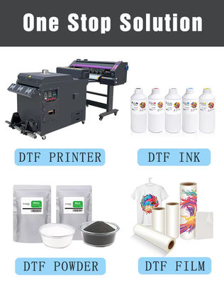1000 میلی لیتر جوهر DTF CMYK جوهر سفید برای تی شرت و چاپ فیلم حیوانات خانگی جوهر های پرینتر DTF برتر