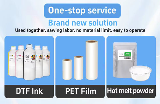 30cm 60cm Hot Peel Matte DTF White Ink Pet Film فیلمی چاپی سفید A3 A4