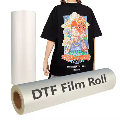 فیلم 60CM DTF برای طرح های سفارشی 75mic، پوست سرد و داغ ایده آل برای تی شرت و لباس